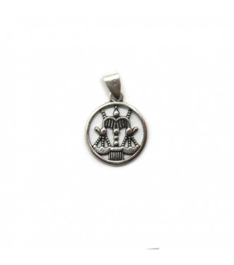PE001396 Genuine sterling silver pendant charm solid hallmarked 925 zodiac sign Libra